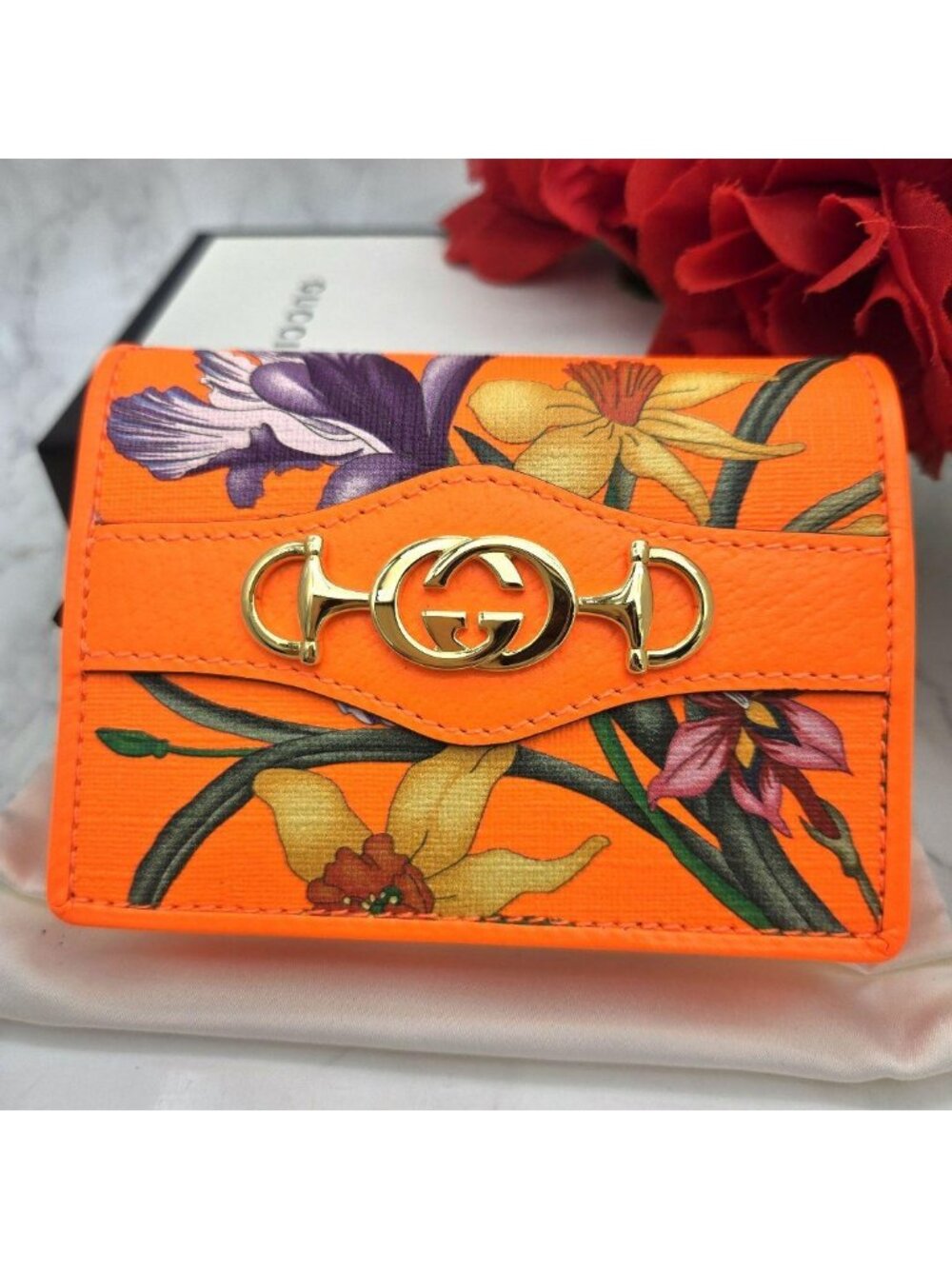 Gucci Bifold Wallet GG Zumi Flora Flower